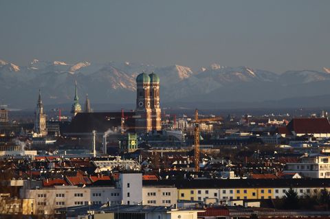 Blick über die bayerische Landeshauptstadt München