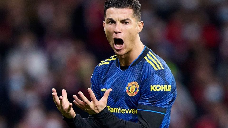 Fußball-Profi Cristiano Ronaldo ärgert sich