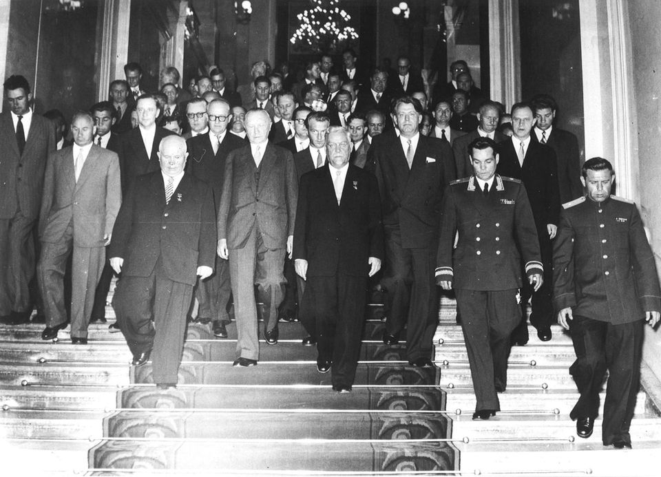 Henri Nannen bei Konrad Adenauers Moskau-Besuch