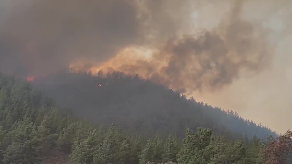 Video: Bei Marmaris: Feuerwehrleute kämpfen gegen Waldbrand in der Türkei Video: Bei Marmaris: Feuerwehrleute kämpfen gegen Waldbrand in der Türkei