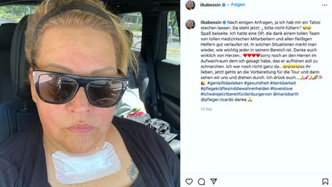 Vip News: Ilka Bessin zeigt sich nach OP mit Pflaster am Hals