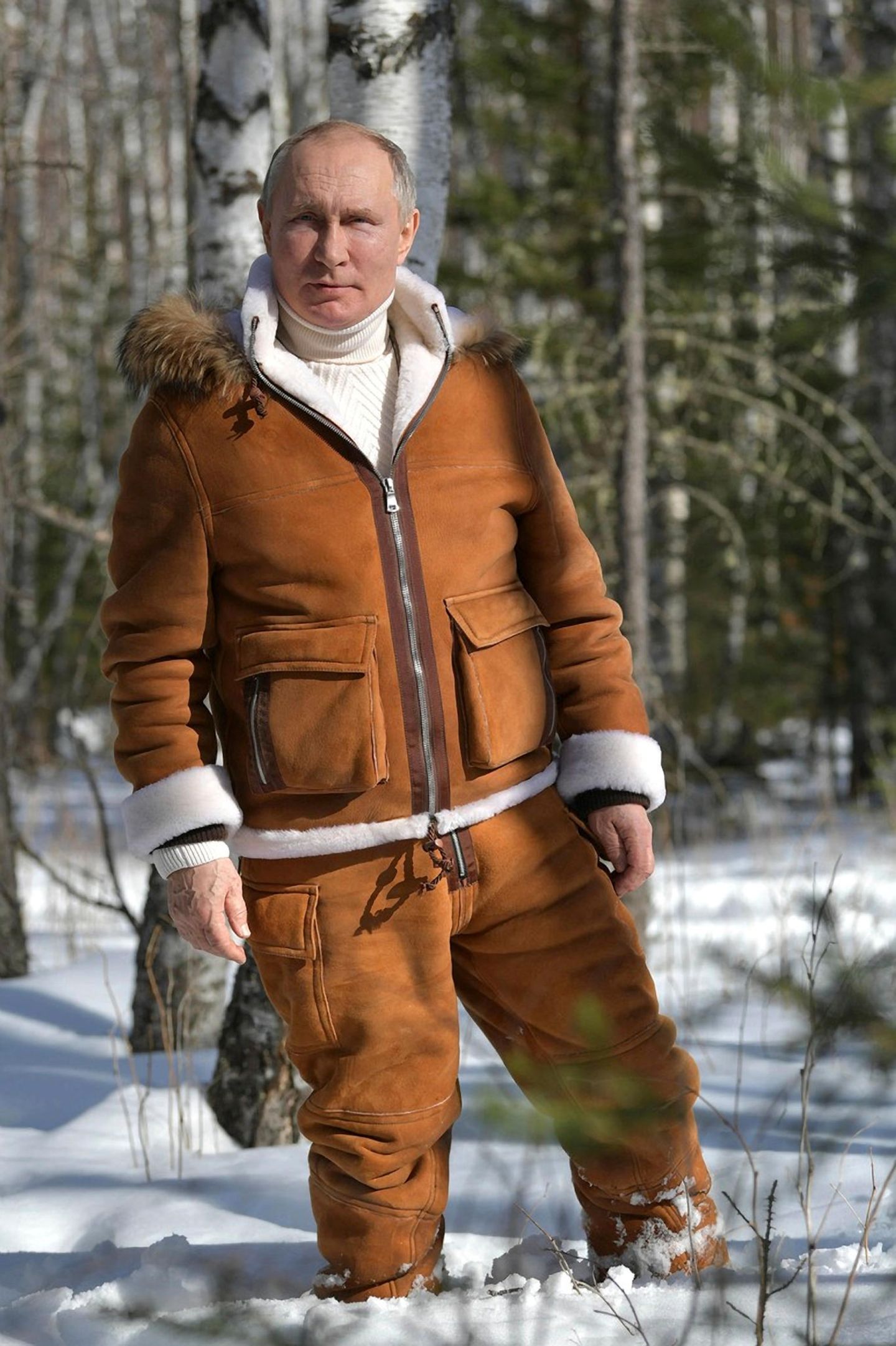 Eine romantische Einzel-Aufnahme inmitten eines russischen Birkenwalds durfte natürlich auch nicht fehlen. 