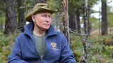 Das Sträußchen von Schoigu hält Putin aber in allen Ehren. 
