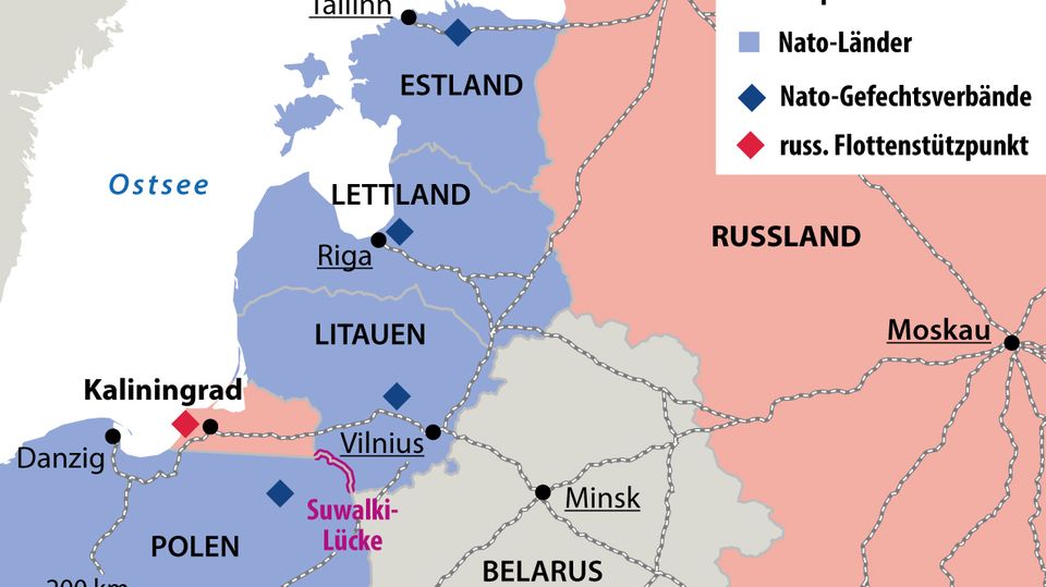 Baltikum mit Suwalki-Lücke Baltikum mit Suwalki-Lücke