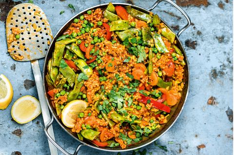 Deftig Vegan Mediterran: Gemüse-Paella