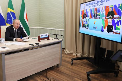 Putin beim virtuellen Brics-Treffen