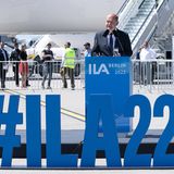 Zur Eröffnung der ILA am 22. Juni wurde Bundeskanzler Olaf Scholz im Hubschrauber eingeflogen.