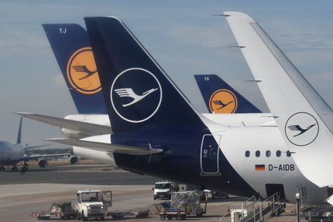 Kranich Logo der Lufthansa
