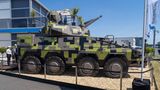 Die deutsche Firma Rheinmetall zeigt ihr Flugabwehrsystem Skyranger