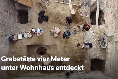 Video: Grabstätte vier Meter unter Wohnhaus entdeckt