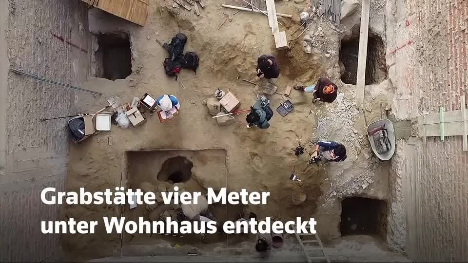 Video: Grabstätte vier Meter unter Wohnhaus entdeckt