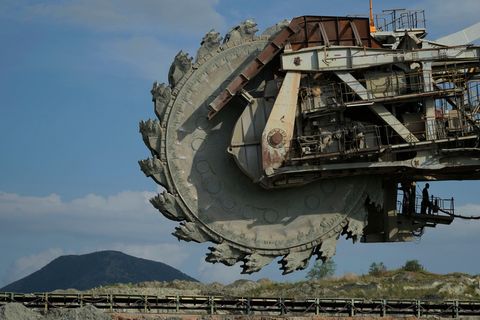 Schaufelrad eines Braunkohle-Baggers