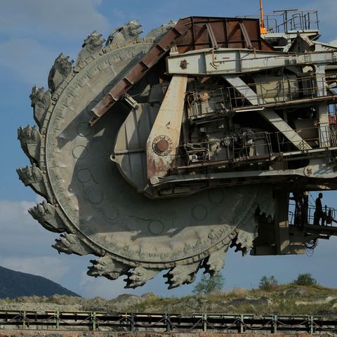 Schaufelrad eines Braunkohle-Baggers