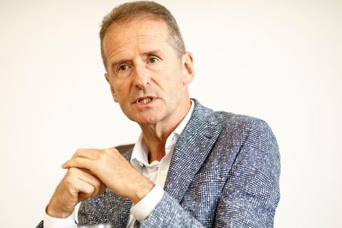 Herbert Diess, Vorsitzender des Vorstands der Volkswagen AG spricht in einem Interview