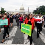 Mitglieder des US-Repräsentantenhauses demonstrieren