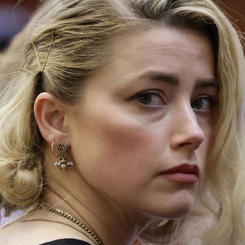 Die Schauspielerin Amber Heard beim Prozess gegen Johnny Depp