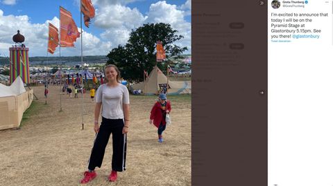 Greta Thunberg auf dem Glastonbury-Festival