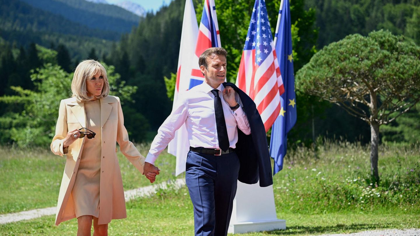 Die Macrons auf Schloss Elmau