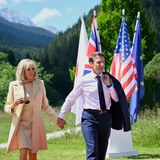 Die Macrons auf Schloss Elmau