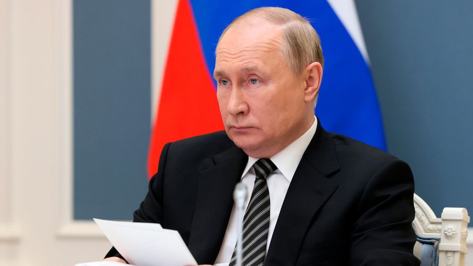 Wladimir Putin bi einer Sitzung des Obersten Eurasischen Wirtschaftsrates