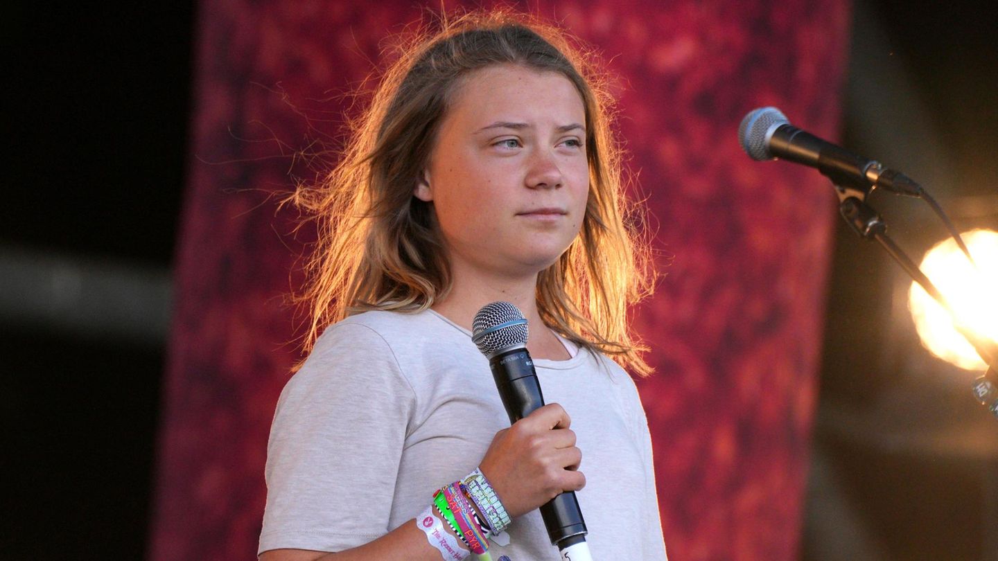 Greta Thunberg beim Glastonbury Festival Greta Thunberg beim Glastonbury Festival
