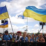 Solidarität mit der Ukraine beim Glastonbury Festival