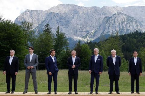 Zum Gipfeltreffen in Elmau: Die Staats-und Regierungschefs der G7