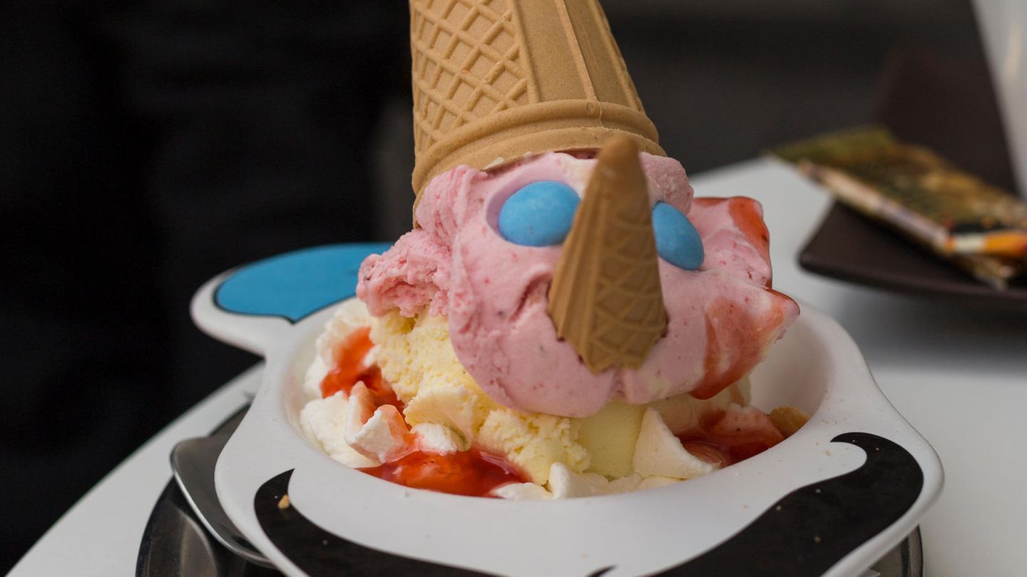 Pinocchio-Eis in Memmingen. Hier loben die Autoren die Freundlichkeit.