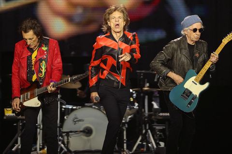 Alt? Vielleicht. Müde? Noch lange nicht. Ron Wood, Jagger und Richards am 9. Juni 2022 in Liverpool, England