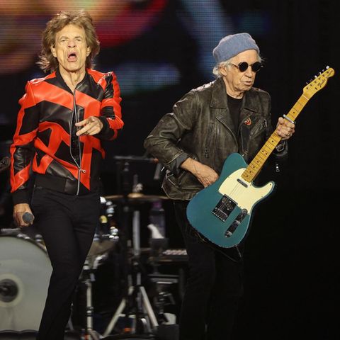 Alt? Vielleicht. Müde? Noch lange nicht. Ron Wood, Jagger und Richards am 9. Juni 2022 in Liverpool, England