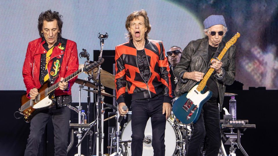 Ronnie Wood, Mick Jagger und Keith Richards von den Rolling Stones