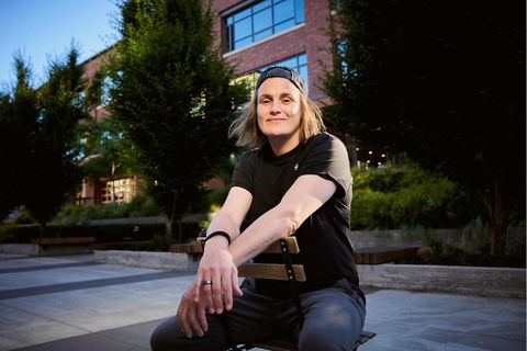 Nadine Angerer in Portland, Oregon, USA, 22.6.22
Nadine Angerer (born 10 November 1978) is a German football coach and player who is the goalkeeping player-coach for Portland Thorns of the National Women's Soccer League