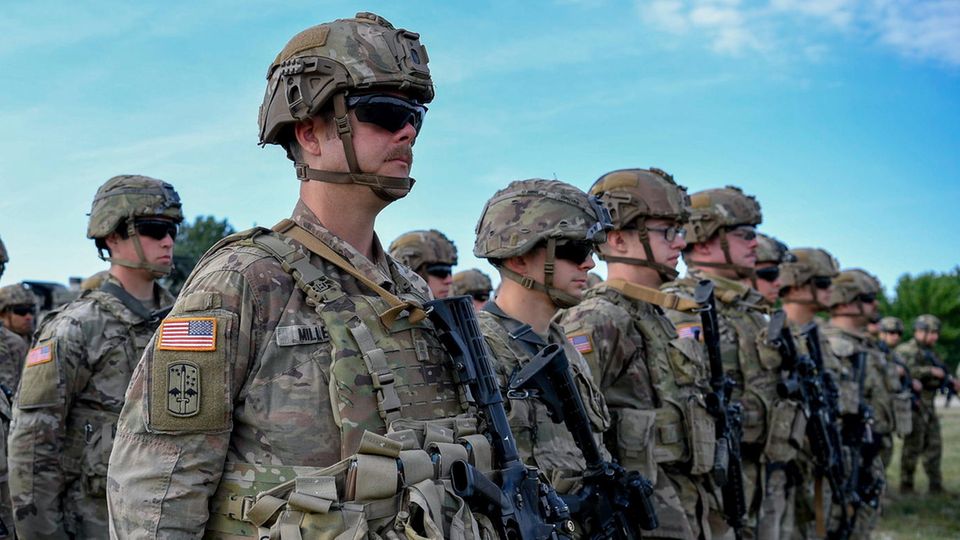 US-Soldaten auf einem Militärübungsplatz in Ungarn