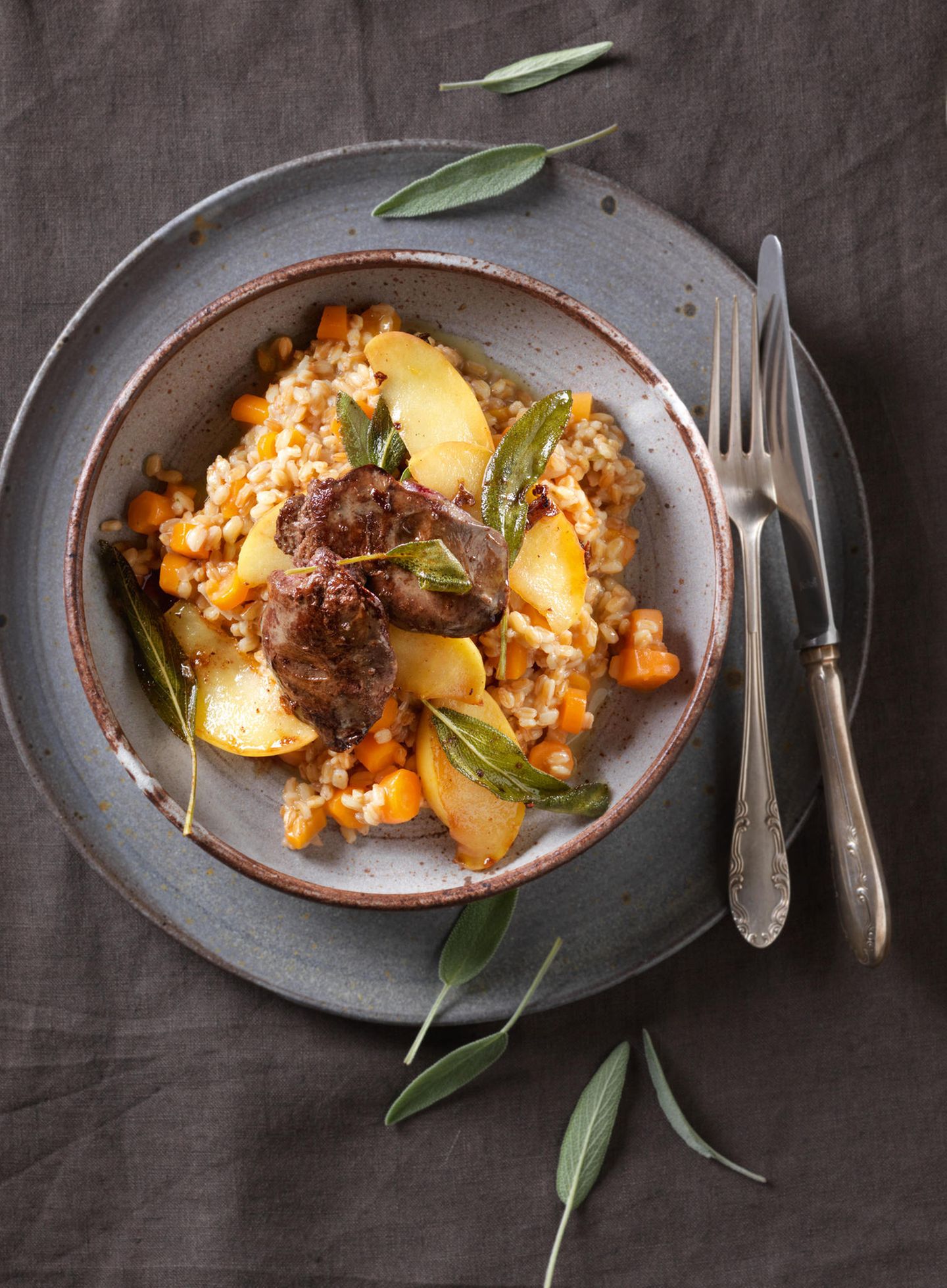 Apfelgarten: Einkorn-Apfel-Risotto