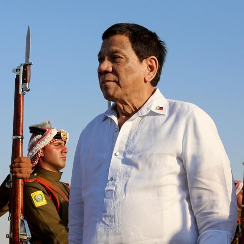 Rodrigo Duterte bei einem Empfang in Jordanien 2018