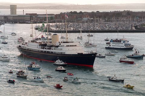 Verabschiedungszeremonie der Britannia 1997
