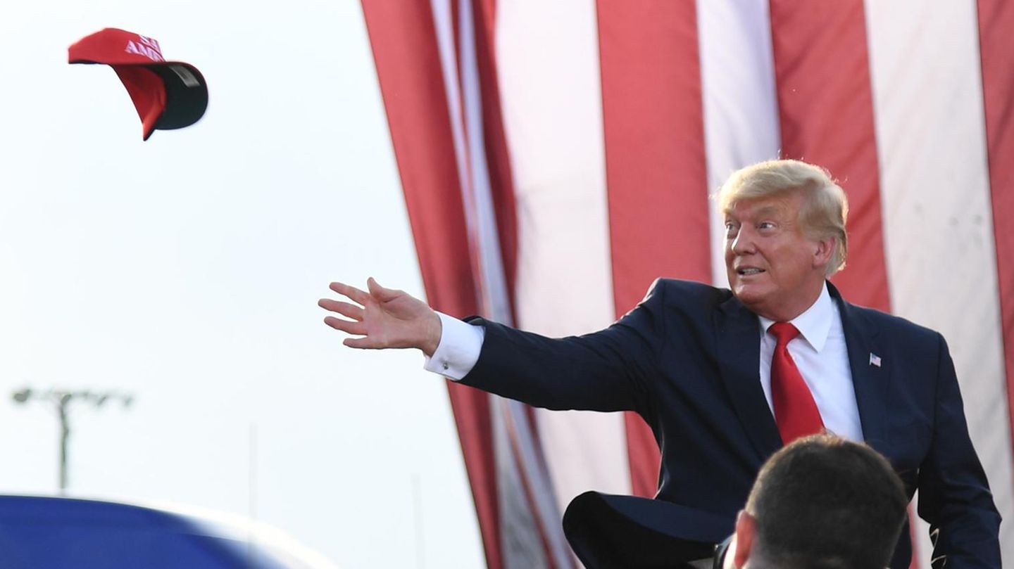 Donald Trump auf Wahlkampfbühne