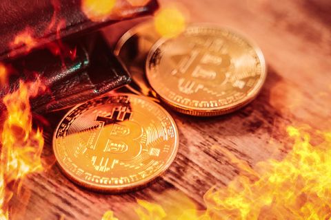Bitcoin in Flammen
