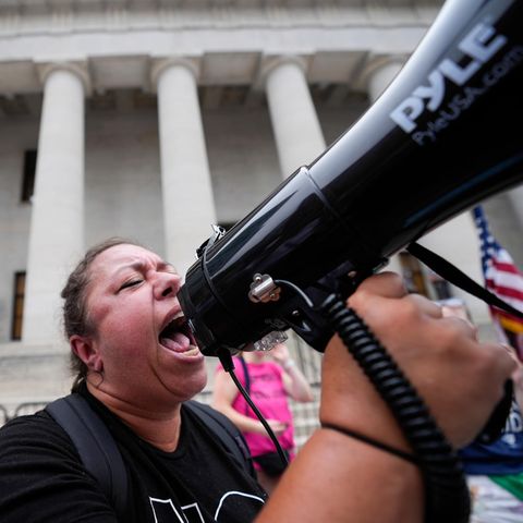 Protest gegen das Abtreibungsverbot vor dem Parlament von Ohio