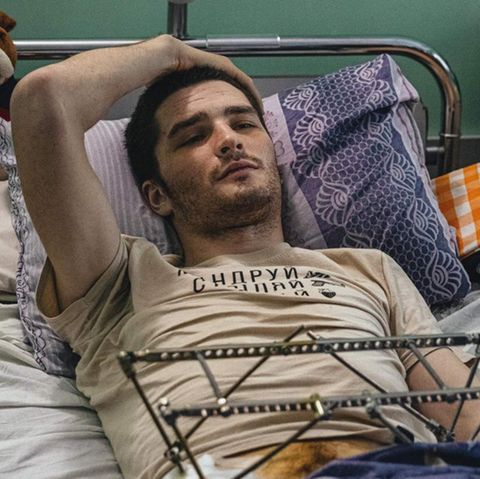 Glib Stryzhko im Mai in einem Krankenhaus in Saporischschja in der Ukraine