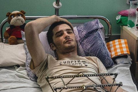 Glib Stryzhko im Mai in einem Krankenhaus in Saporischschja in der Ukraine