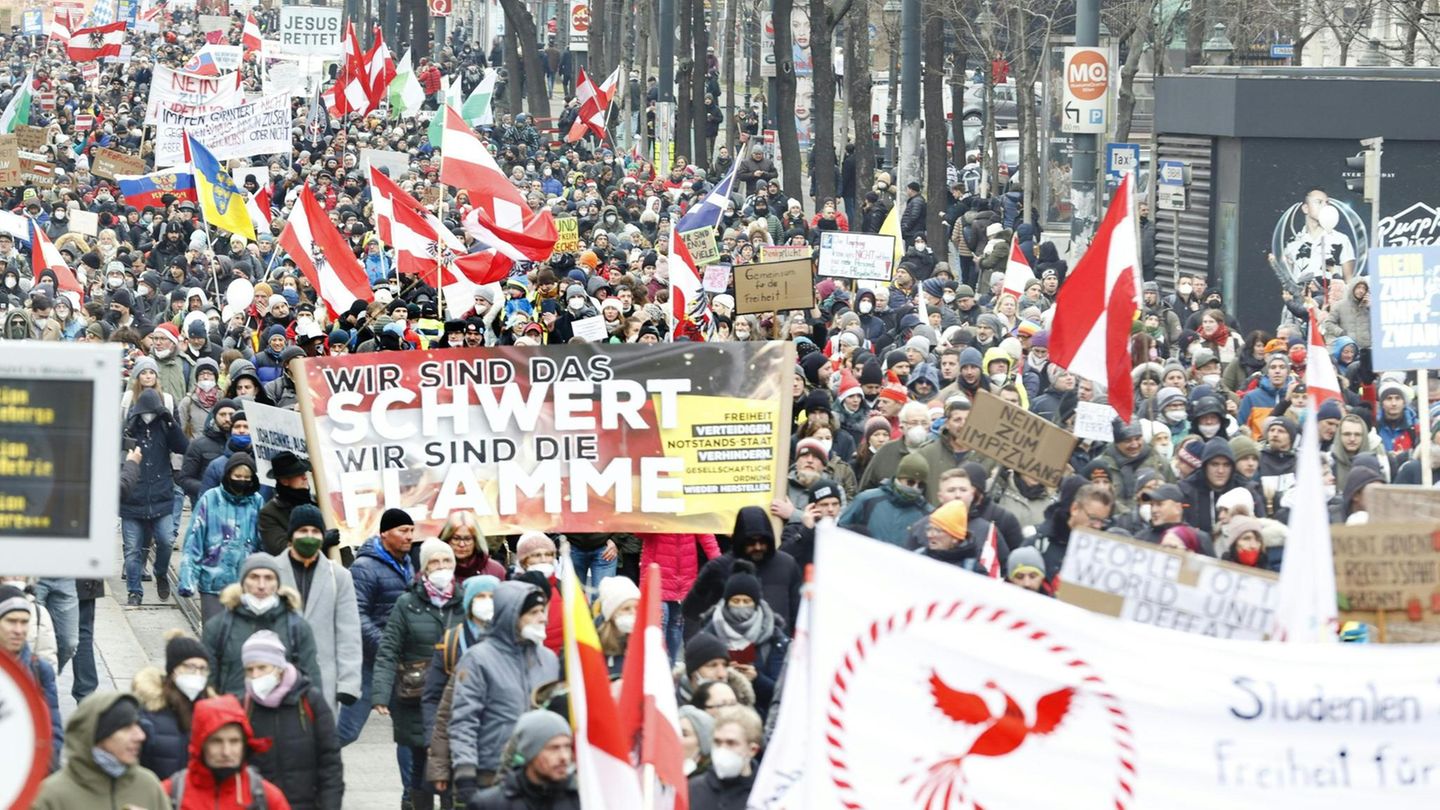 Corona-Proteste in Wien.