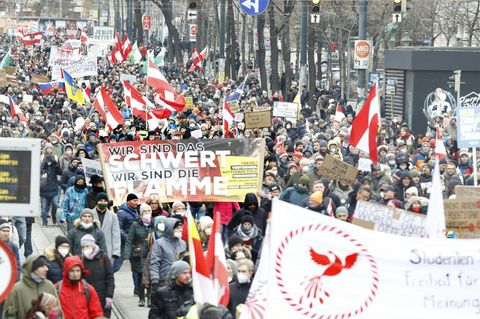 Corona-Proteste in Wien.