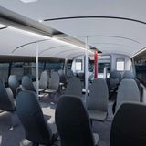 Der Innenraum sieht weit konventioneller aus als die äußere Form.