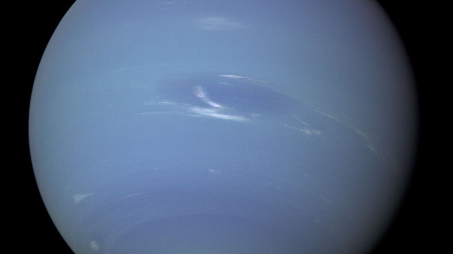 Voyager Neptun blauer Planet blauer Fleck Voyager Neptun blauer Planet blauer Fleck