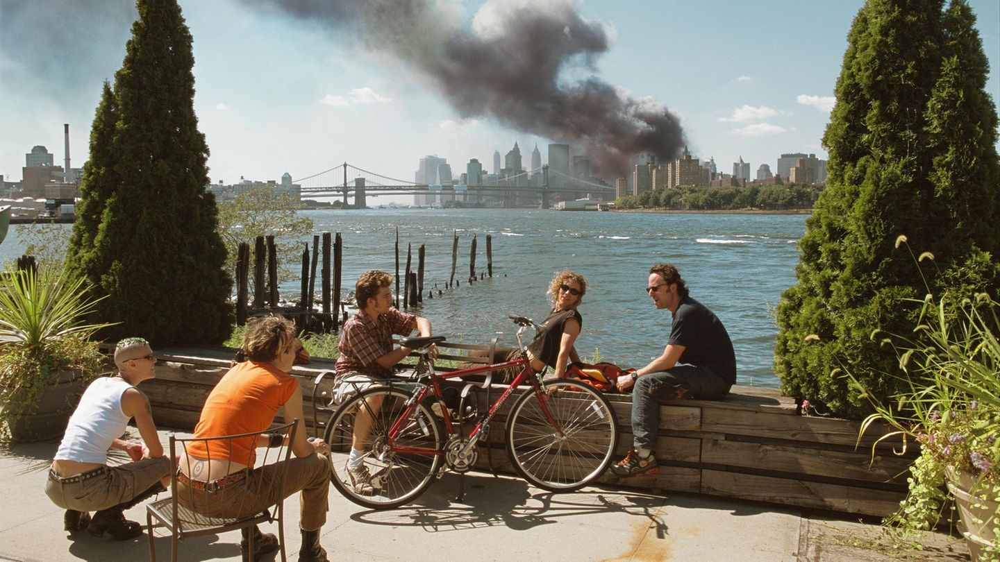 Bild vom Einsturz des World Trade Centers am 11. September 2001