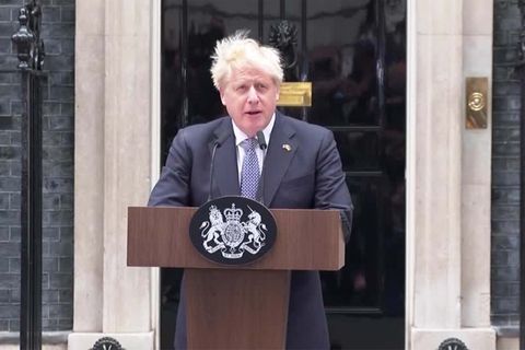 Britische Premierminister : Lange Reihe von Skandalen: Boris Johnson verkündet Rückzug