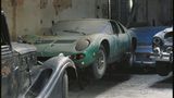 Dieser Miura wurde auf einem Rollwagen aufgebockt.