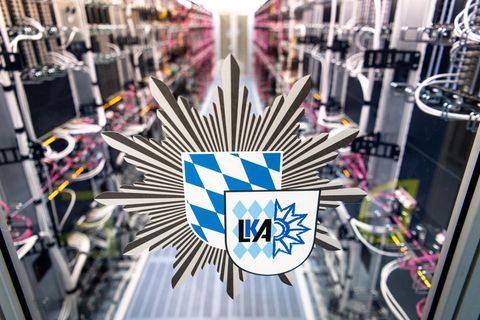 Serverraum der Polizei: das Rechenzentrum des bayerischen Landeskriminalamts