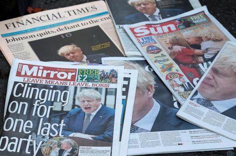 Titelseiten britischer Zeitungen